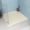 Plato de ducha cuadrado 80x80 a ras de suelo en resina Stone 