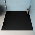 Plato de ducha cuadrado 90x90 a ras de suelo en resina baño moderno Stone 