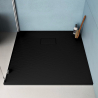 Plato de ducha cuadrado 90x90 a ras de suelo en resina baño moderno Stone 