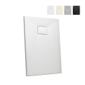 Plato de ducha a ras de suelo rectangular de resina 100x70 Stone Stock
