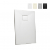 Plato de ducha a ras de suelo rectangular de resina 100x70 Stone Stock