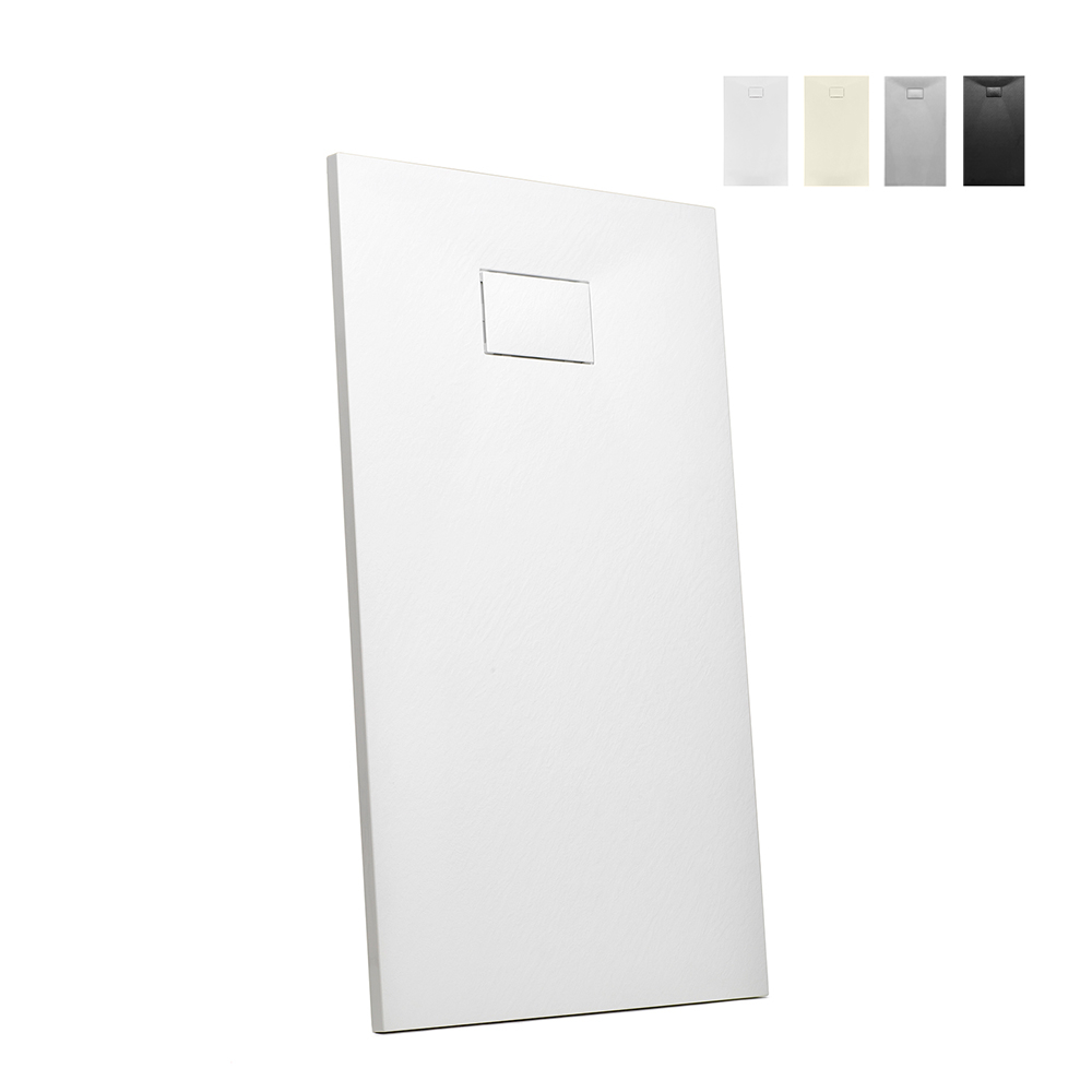 Plato de ducha de resina a ras del suelo rectangular 140x70 diseño moderno Stone