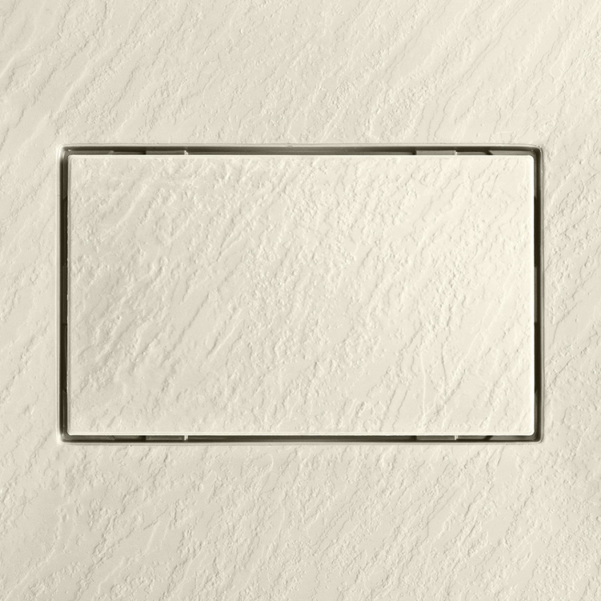 Plato de ducha rectangular 160x70 cm en resina blanca de diseño moderno -  Estimo