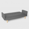 Sofá cama clic clac de 3 plazas en tejido de diseño nórdico reclinable Perla 