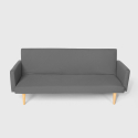 Sofá cama clic clac de 3 plazas en tejido de diseño nórdico reclinable Perla 