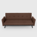 Sofá cama de 3 plazas en tejido clic clac reclinable de diseño nórdico Tulum Rebajas