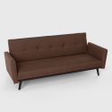 Sofá cama de 3 plazas en tejido clic clac reclinable de diseño nórdico Tulum Oferta