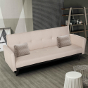 Sofá cama de 3 plazas en tejido clic clac reclinable de diseño nórdico Tulum 