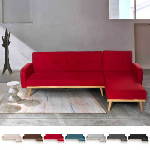Sofá cama reclinable de 3 plazas en textil Diseño nórdico clic clac Palmas Promoción