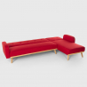 Sofá cama reclinable de 3 plazas en textil Diseño nórdico clic clac Palmas Descueto
