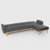 Sofá cama reclinable de 3 plazas en textil Diseño nórdico clic clac Palmas 