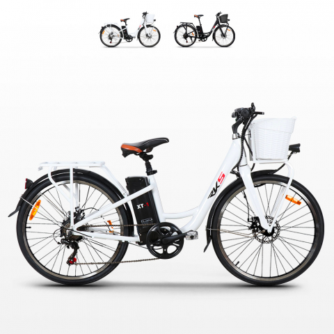 Bicicleta eléctrica ebike para mujer con canasta 250W RKS XT1 Shimano