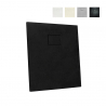 Plato de ducha cuadrado 90x90 a ras de suelo en resina baño moderno Stone 