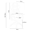 Silla ergonómica para juegos de oficina con almohada lumbar y cervical Misano Modelo