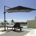 Sombrilla de aluminio para jardín y terraza 3x3m Paradise Noir Rebajas