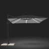 Sombrilla con luz solar LED 3x3 de aluminio Paradise Noir Light Catálogo