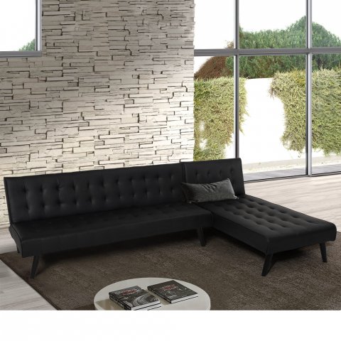 Sofá cama de polipiel reclinable modular de 3 plazas Diseño moderno clic clac Natal Evo