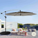 Sombrilla de aluminio para jardín y terraza octogonal Fan Brown 3 metros Rebajas