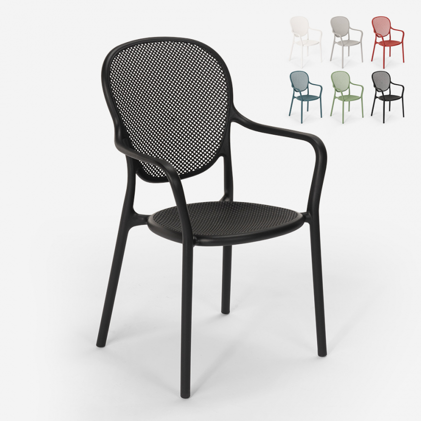 Silla de comedor moderna para bar, restaurante y cocina al aire libre en polipropileno Clara Descueto Silla de comedor moderna para bar, restaurante y cocina al aire libre en polipropileno Clara Descueto