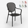 Silla de comedor moderna para bar, restaurante y cocina al aire libre en polipropileno Clara Descueto