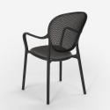 Silla de comedor moderna para bar, restaurante y cocina al aire libre en polipropileno Clara 