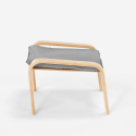 Reposapiés puf sillón sofá salón madera diseño escandinavo Sylt 