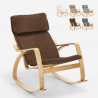 Sillón mecedora de madera con diseño escandinavo Aalborg Descueto