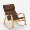 Sillón mecedora de madera con diseño escandinavo Aalborg 