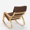 Sillón mecedora de madera con diseño escandinavo Aalborg 