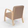 Diseño ergonómico escandinavo sillón de madera salón de estudio Frederiksberg 