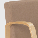 Diseño ergonómico escandinavo sillón de madera salón de estudio Frederiksberg 