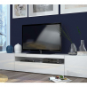 Mueble TV de diseño con puertas abatibles de cajón 200cm Daiquiri White L Stock
