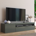 Mueble TV moderno con puerta y cajón abatible 150cm Daiquiri Anthracite M Venta