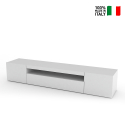 Mueble TV de diseño con puertas abatibles de cajón 200cm Daiquiri White L Oferta