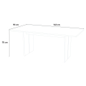 Mesa de comedor de diseño moderno en madera 160x90cm Bologna Catálogo