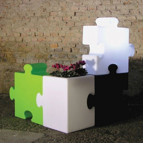 Lámpara de pie modular de diseño moderno contemporáneo Slide Puzzle Corner
