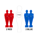 Set 4 jugadores minifiguras de recambio futbolín futbolín 2 rojo 2 azul varilla de repuesto 16 mm Venta