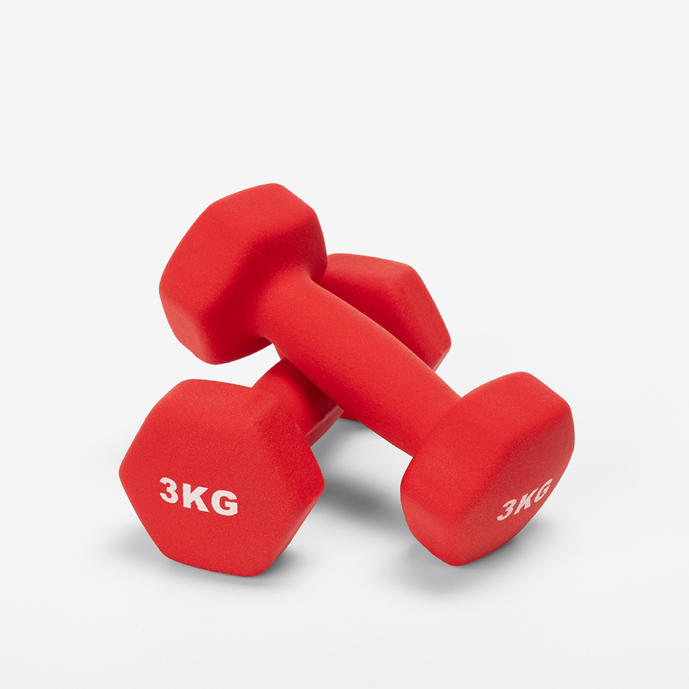Par de 2 pesas de gimnasia y fitness Megara de 3kg Principiantes