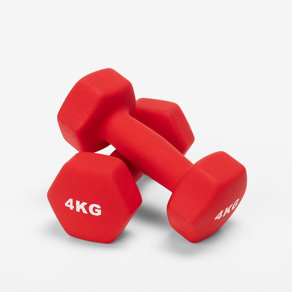 Par pesas o mancuernas para gimnasio y fitness Megara de 2 x 4kg