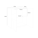 Mueble Aparador diseño moderno blanco 2 puertas y 2 estantes Ping Side S Catálogo
