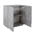 Mueble Aparador de diseño moderno 2 puertas y 2 estantes Ping Side S Concrete Rebajas