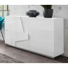 Mueble Aparador cómoda de 2 puertas y 3 cajones diseño moderno blanco Ping Side M Descueto