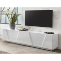 Mueble TV 4 puertas 2 estantes de diseño moderno blanco Ping Low L Venta