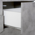 Mueble Aparador cómoda de 2 puertas y 3 cajones diseño moderno Ping Side M Concrete