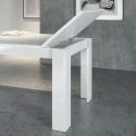 Mesa extensible 160-210x90cm blanca de diseño moderno para salón y cocina Jesi Long Descueto