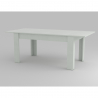 Mesa de comedor extensible 160-210x90cm diseño moderno de madera blanca Jesi Larch Oferta