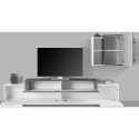 Mueble para salón de diseño moderno blanco antracita Corona Moby Report Rebajas