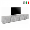 Mueble de TV de 6 puertas y 3 estantes de diseño moderno Ping Low XL Concrete Venta