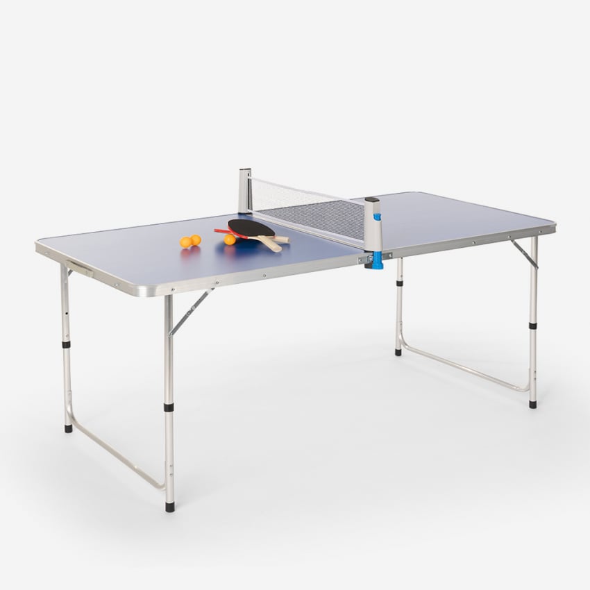 DYRABREST Mesa de ping pong plegable, 59.8 x 29.9 x 29.9 in, para  exteriores/interiores, con raquetas, red, tenis de mesa, kit de mesa de  ping pong