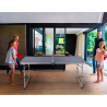 Mesa de ping pong interior plegable raquetas de red exterior Backspin 160x80 cm Venta